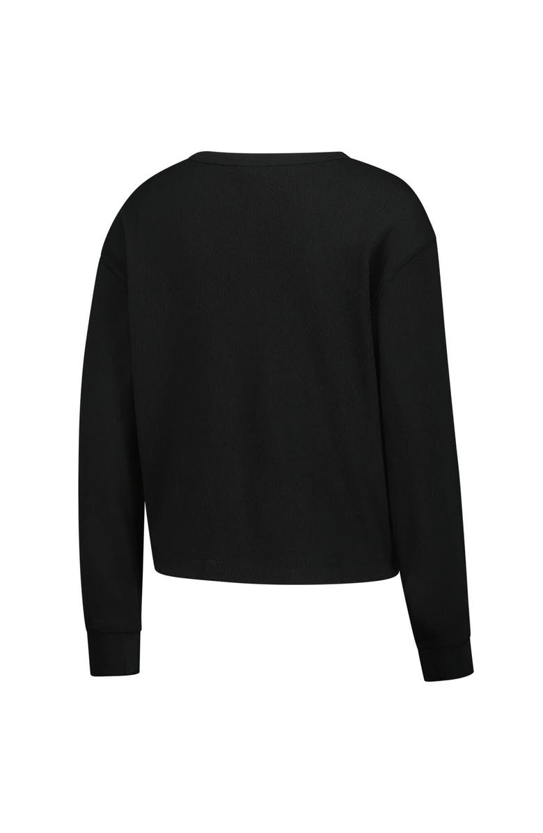 New Era Women's New Era Black Indianapolis Colts Sport Night Thermal Long Sleeve Cropped T-Shirt, Alternate, color, Black