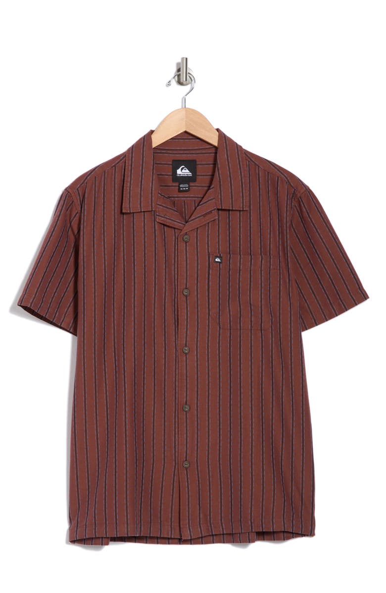 Quiksilver Casa Classics Regular Fit Stripe Camp Shirt, Alternate, color,
