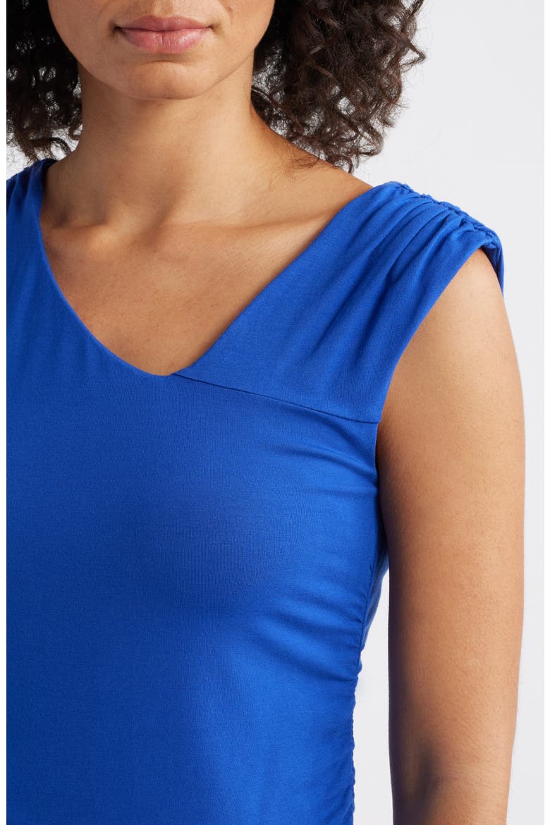 Asymmetric Drape Top, Alternate, color, ROYAL