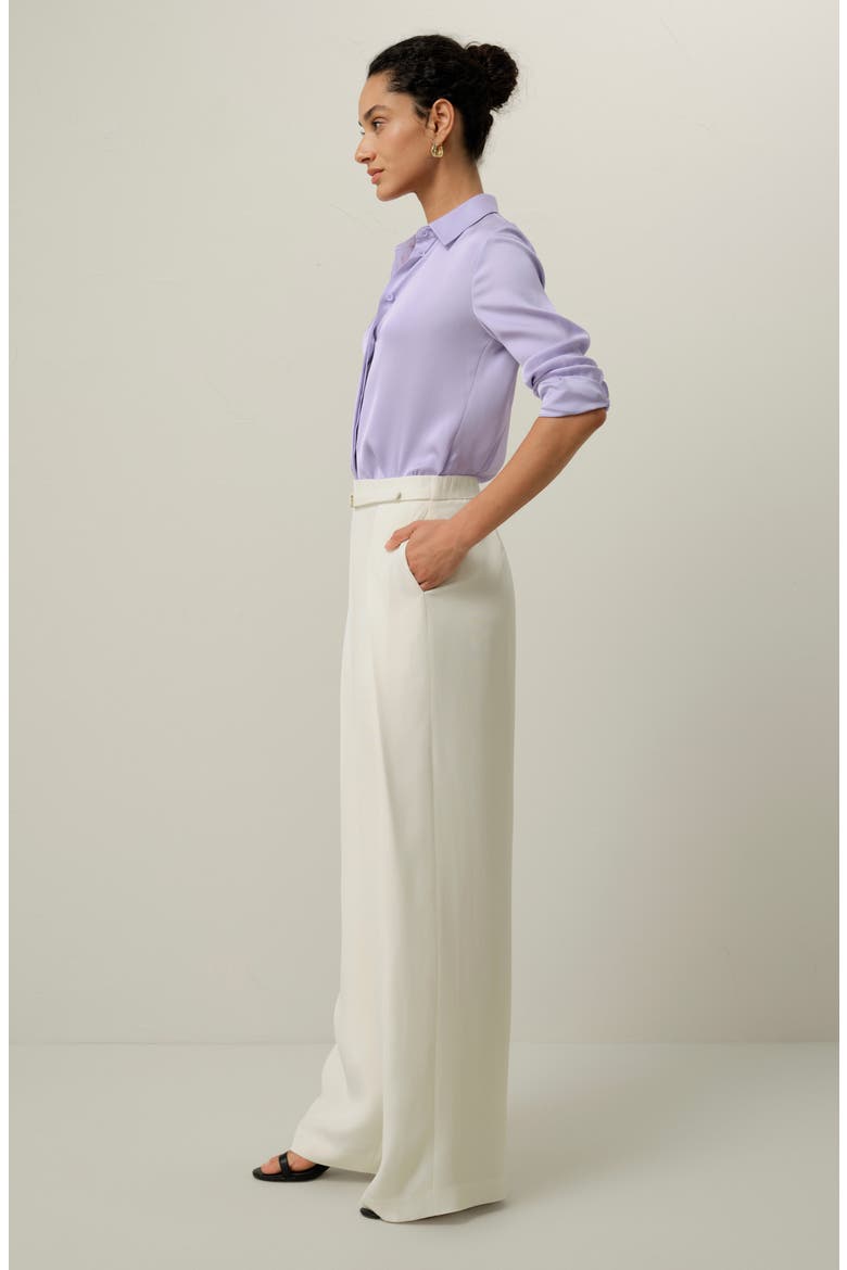Women's Stretch Double Georgette Shirt, Alternate, color, Orchid Petal
