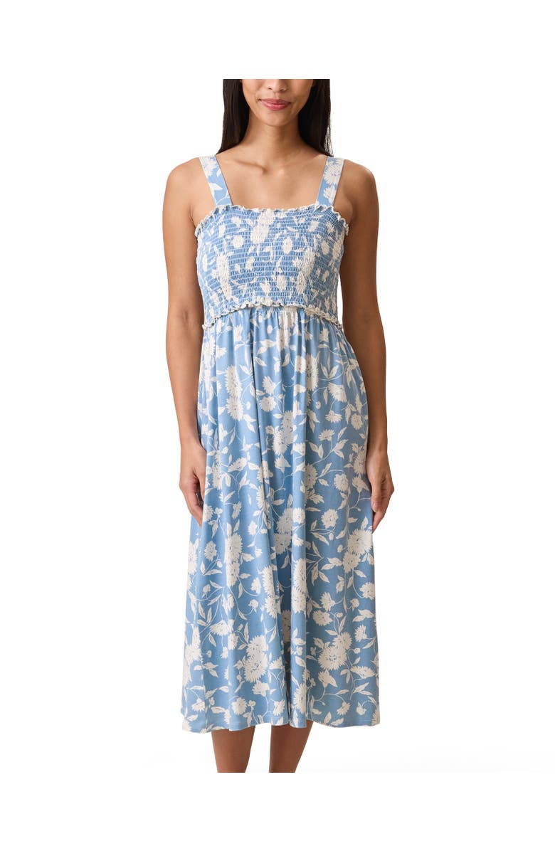 Kindred Bravely Sienna Smocked Maternity & Nursing Dress, Main, color, French Blue