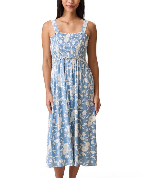 Sienna Smocked Maternity & Nursing Dress