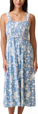 Kindred Bravely Sienna Smocked Maternity & Nursing Dress