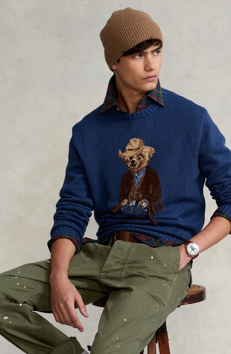 Polo Ralph Lauren Men's Bear Cotton Sweater, Alternate, color, 