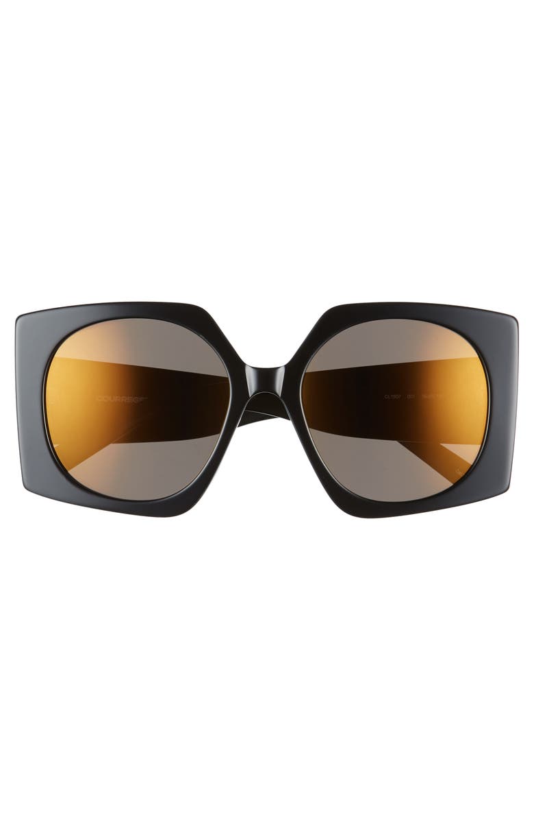 Courrèges 56mm Square Sunglasses, Alternate, color, 