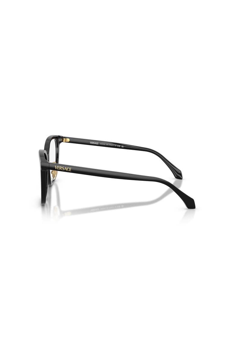 54mm Square optical glasses, Alternate, color, Black