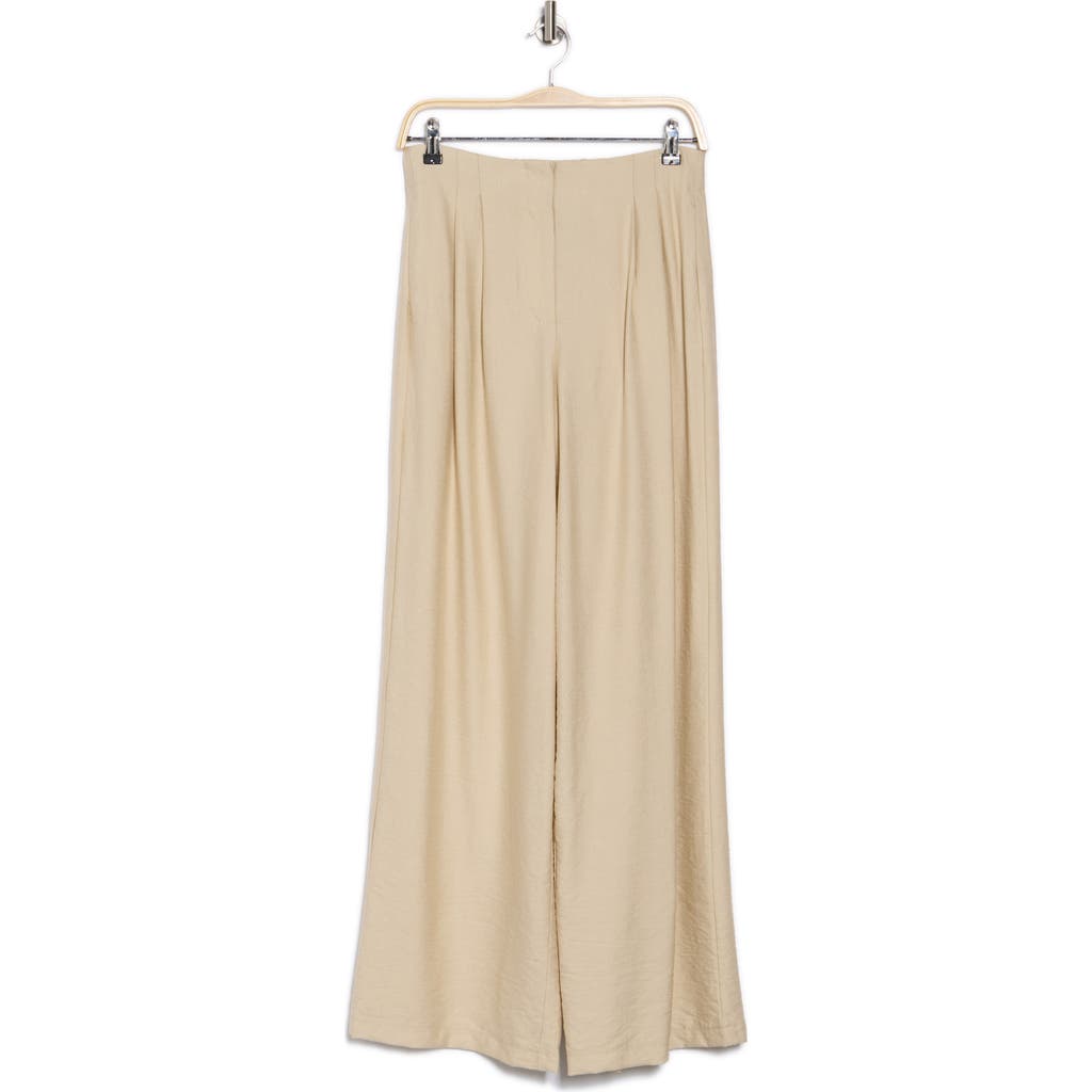 Shop Ellen Tracy Textured Wide Leg Pants In Stone