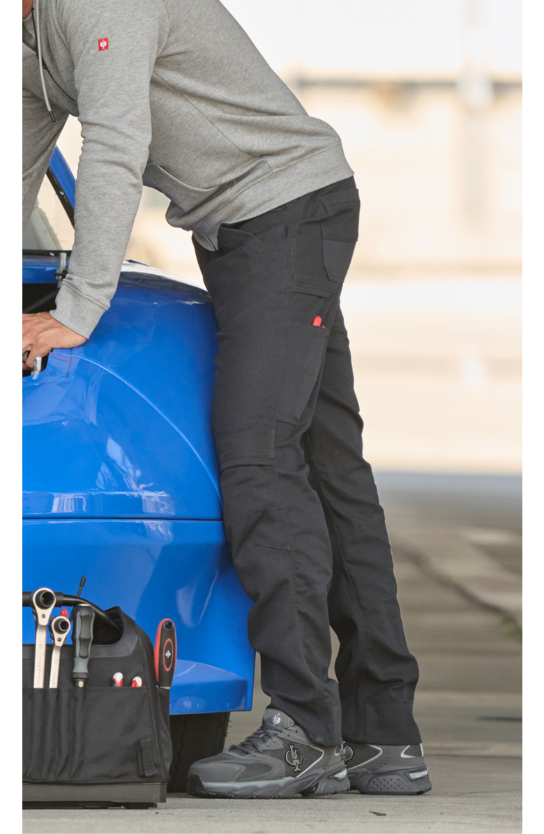Strauss Double Front Work Pants e.s.iconic, Alternate, color, Black