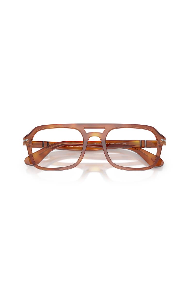 Persol 56mm Square optical glasses, Alternate, color, Brown