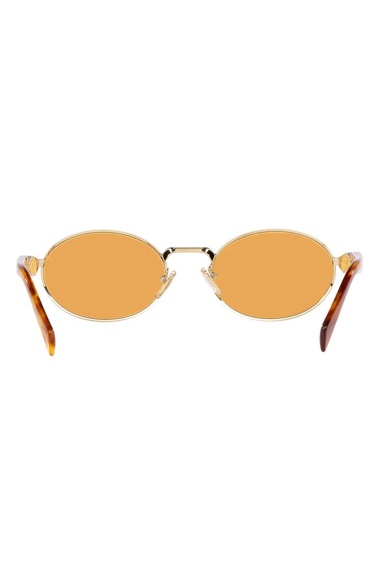 Prada 55mm Oval Sunglasses, Alternate, color, Pale Gold
