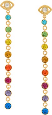 Kurt Geiger London Micro Evil Eye Linear Drop Earrings