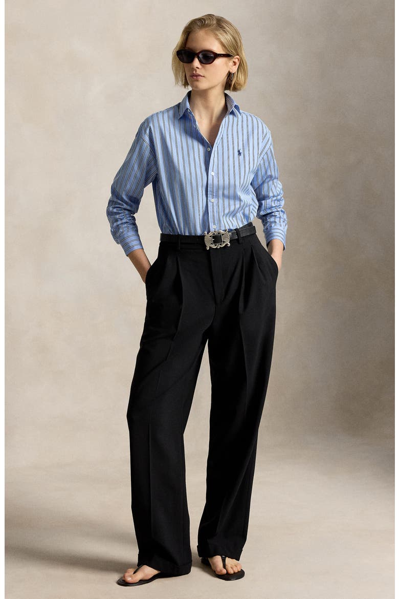 Relaxed Fit Striped Cotton Shirt, Alternate, color, 2062 LT BLUE-WHITE MUL