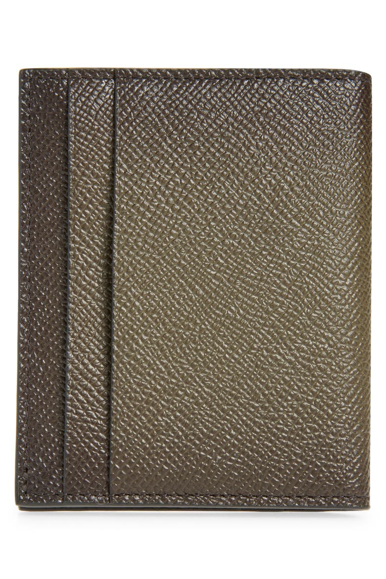 Micro Gancio Leather Tall Bifold Wallet, Alternate, color, SPRUZZATURA NEW OLIVE NERO