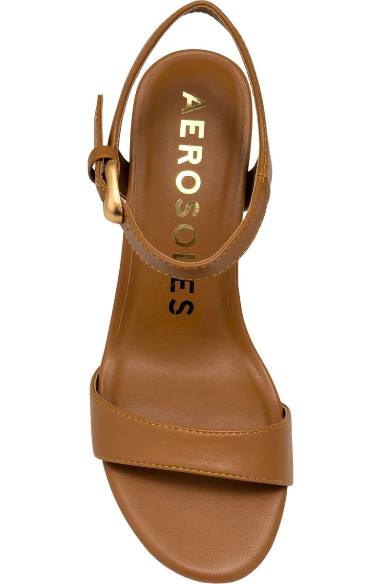 Aerosoles Divia Ankle Strap Sandal, Alternate, color, Tan Fx Nappa