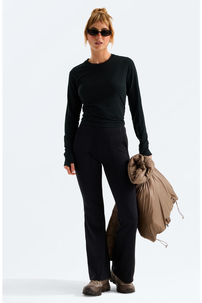Golden Ridge LightRange Ribbed Performance Long Sleeve Tee, Alternate, color, TNF BLACK