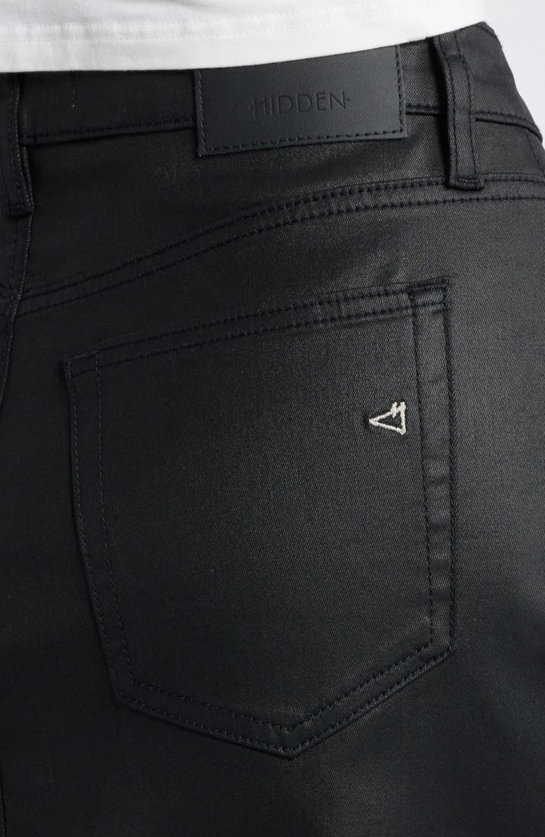 HIDDEN JEANS Coated High Waist Denim Skirt, Alternate, color,