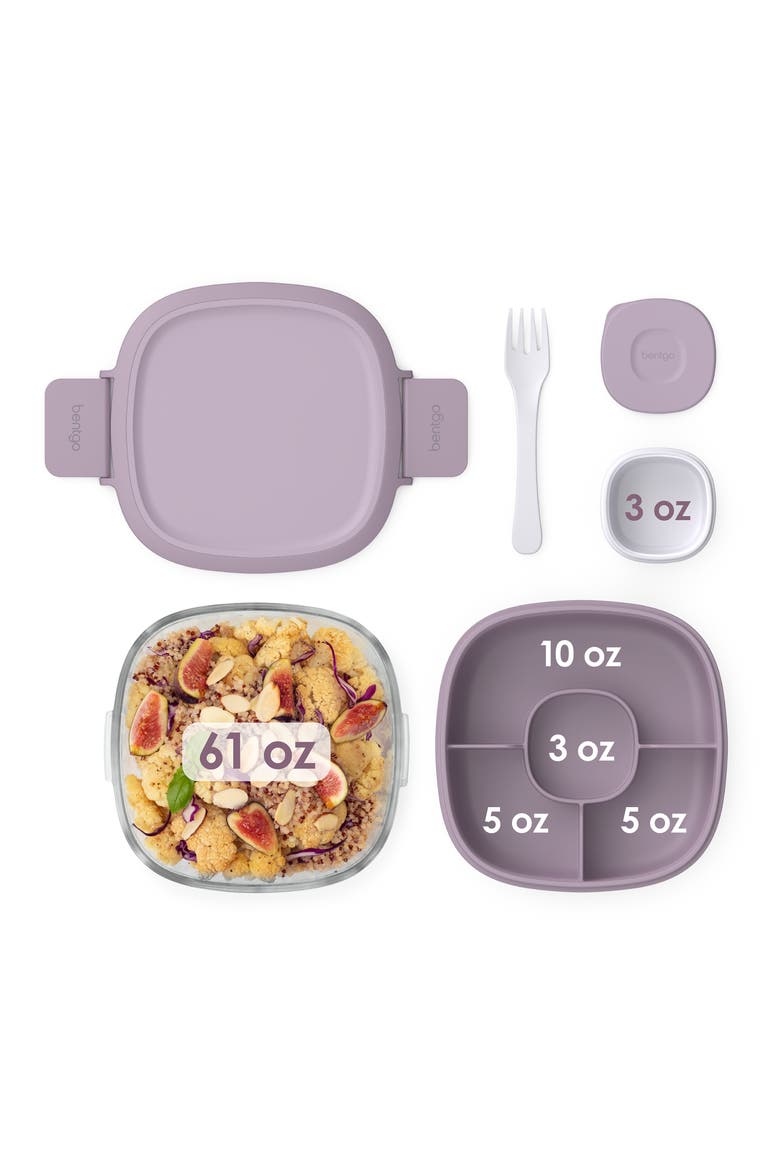 All-in-One Glass Salad Container, Alternate, color, LAVENDAR
