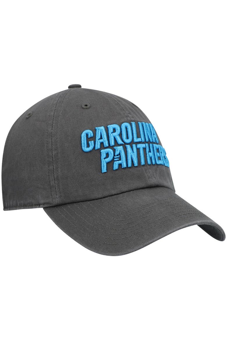Men's '47 Charcoal Carolina Panthers Clean Up Script Adjustable Hat, Alternate, color, Charcoal