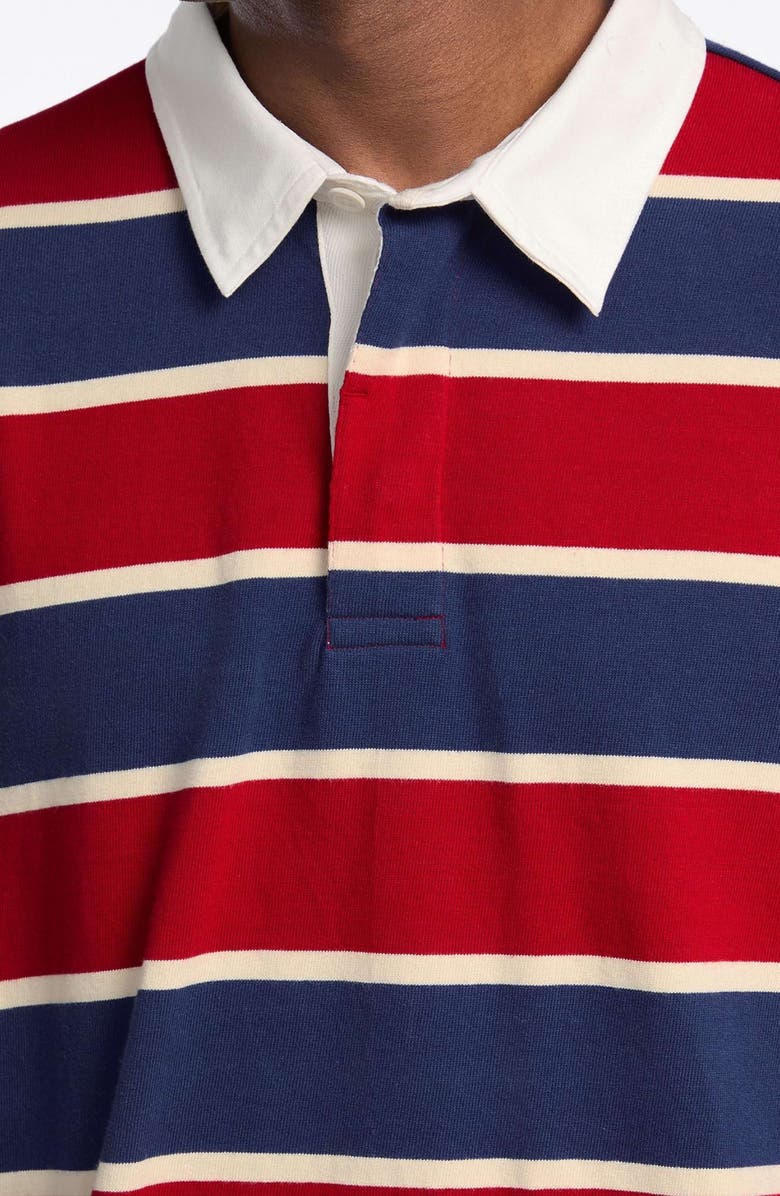 GUESS JEANS Stripe Rugby Shirt, Alternate, color,