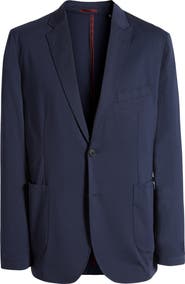 Johnston & Murphy XC Flex® Solid Navy Knit Sport Coat