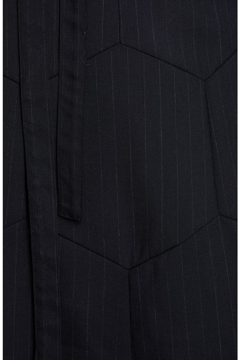 Honeycomb Pinstripe Wool Wrap Skirt, Alternate, color, BLACK