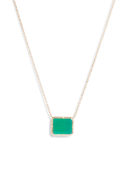 Melia Green Onyx Pendant Necklace