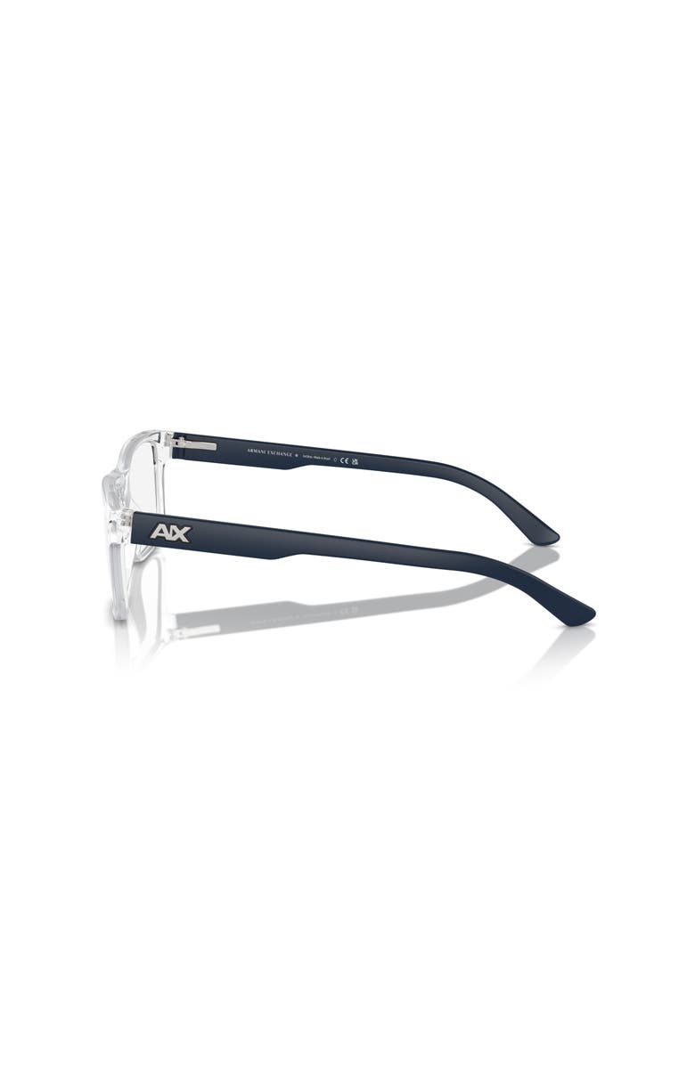 Armani Exchange 53mm Square optical glasses, Alternate, color, Transparent