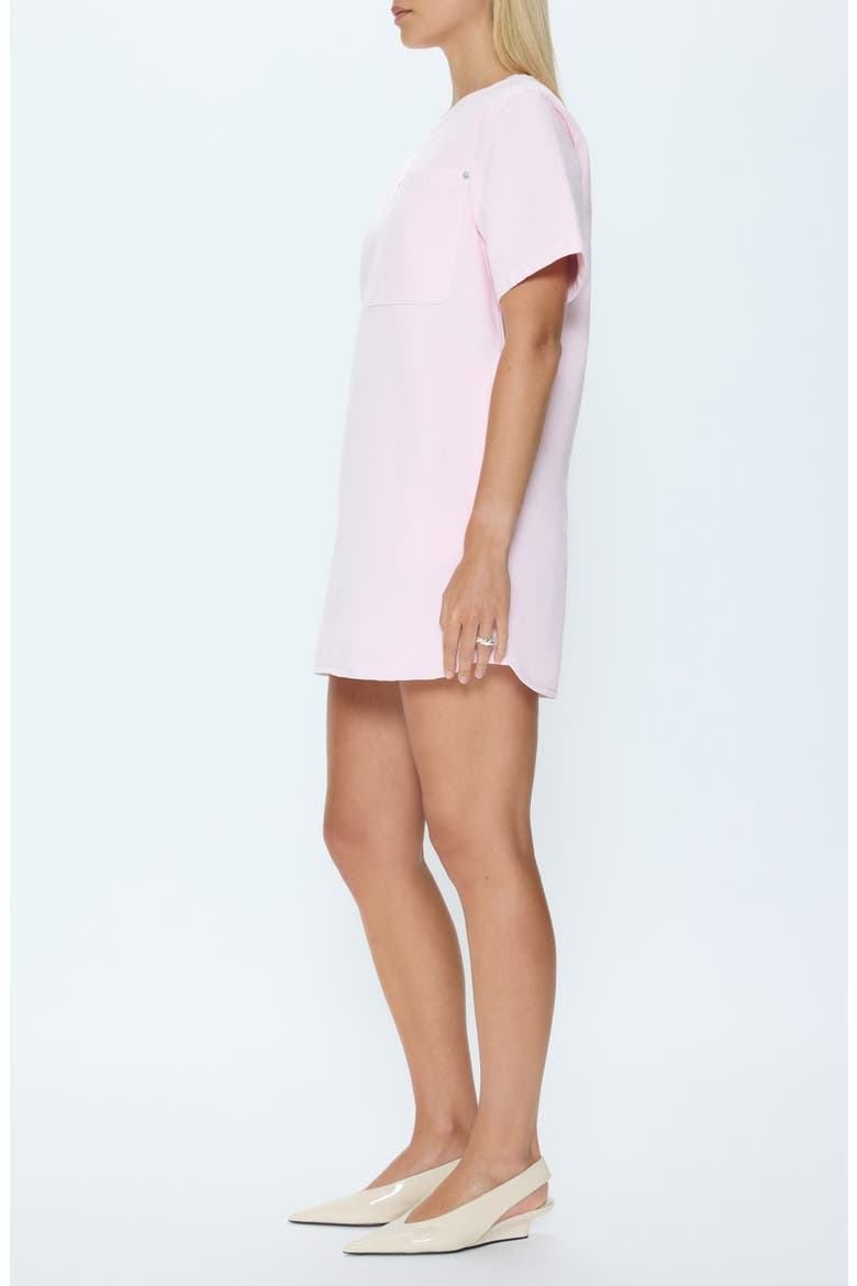 Remi Short Sleeve Woven Cotton Minidress, Alternate, color, BLUSH