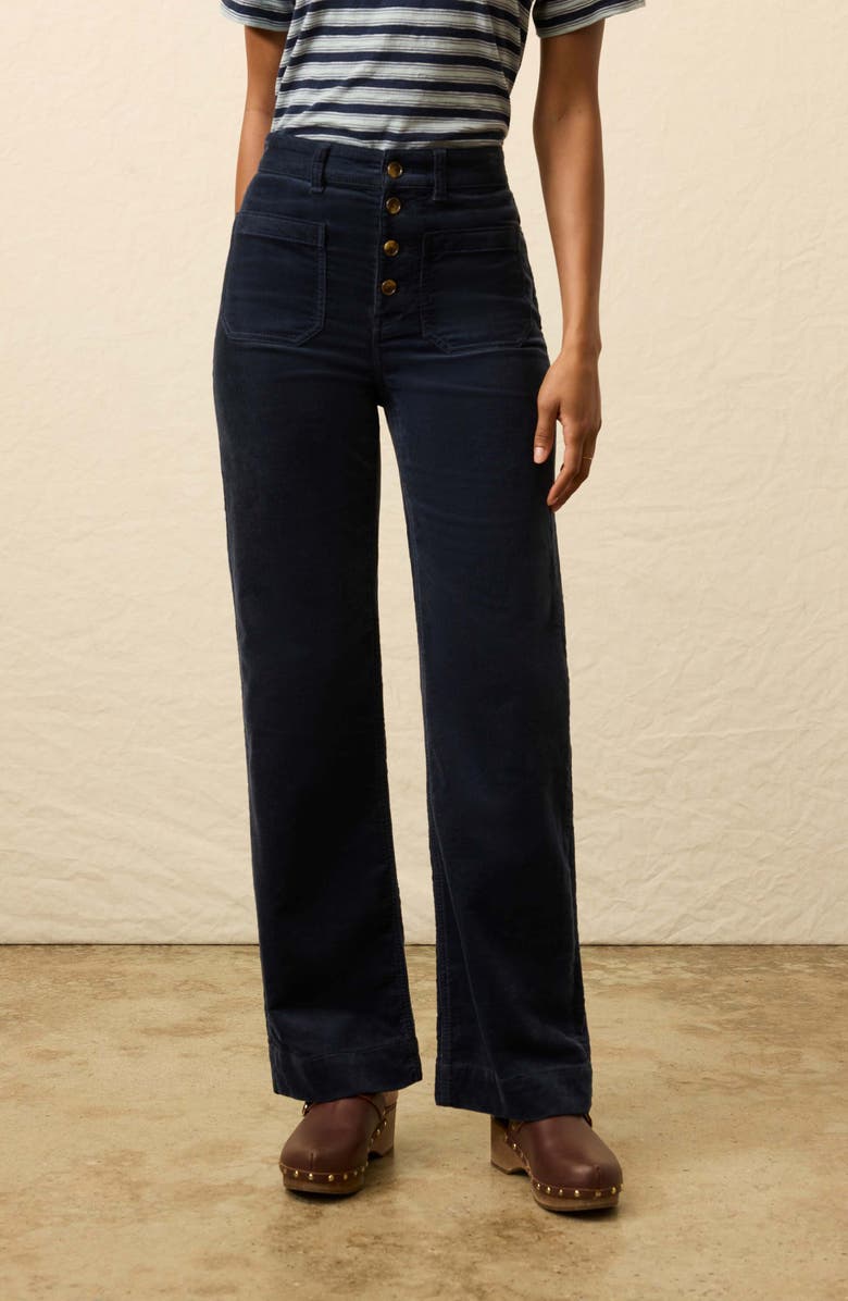 Faherty Stretch Corduroy Patch Pocket Pants, Alternate, color, Abyss Navy