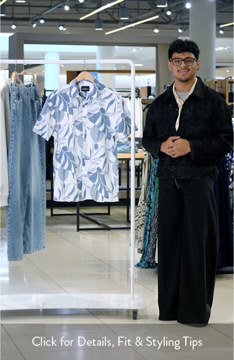 Carrington Floral Short Sleeve Button-Up Shirt, sales video thumbnail