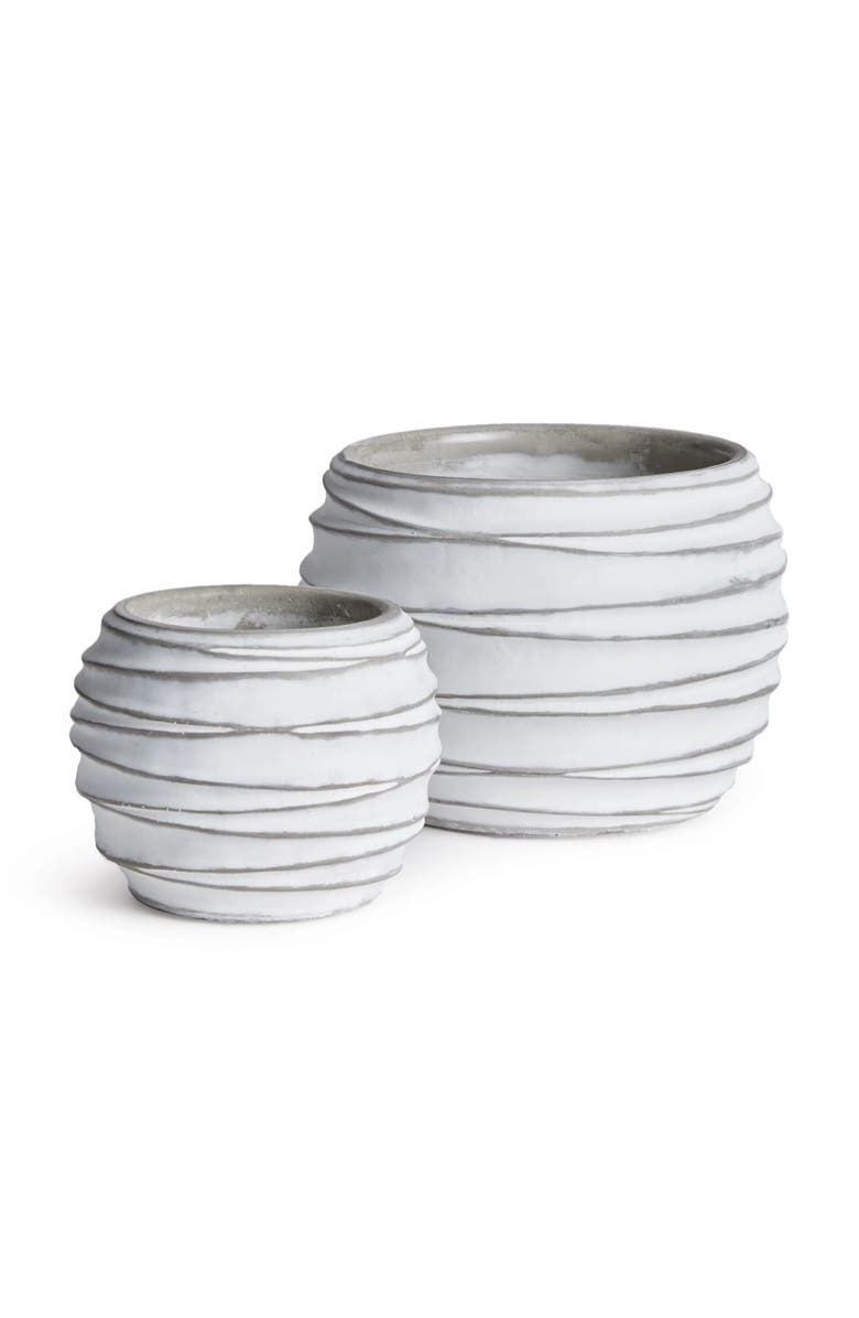 Napa Home & Garden Kipha Flowerpot Planters Set of 2, Main, color, White