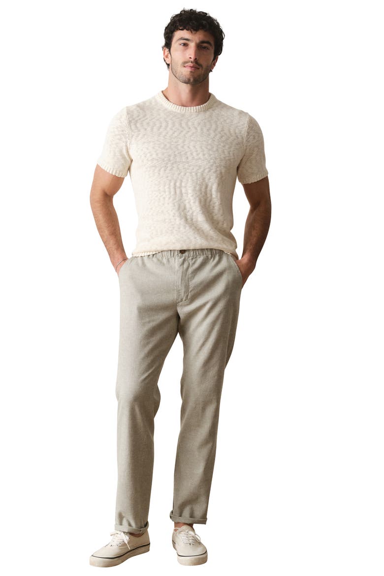 Short Sleeve Slub Cotton Sweater, Alternate, color, NATURAL