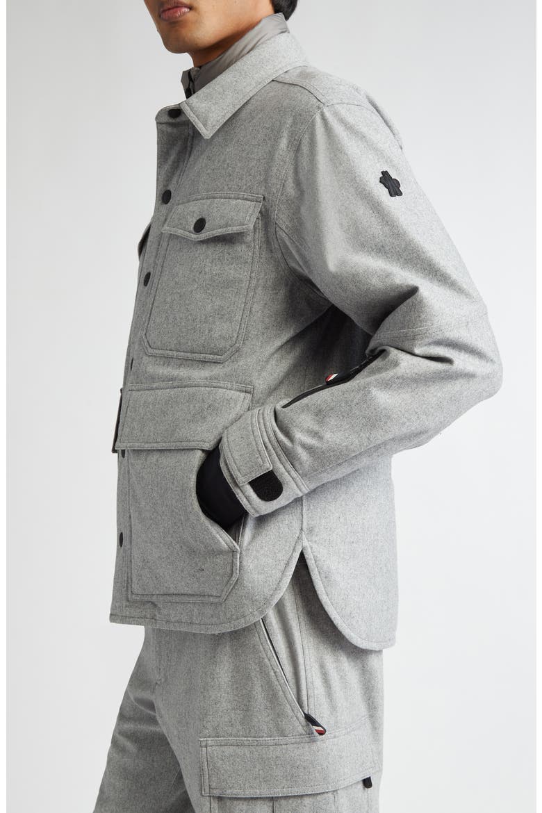 Antuco Waterproof Layered Down Shirt Jacket, Alternate, color, GREY