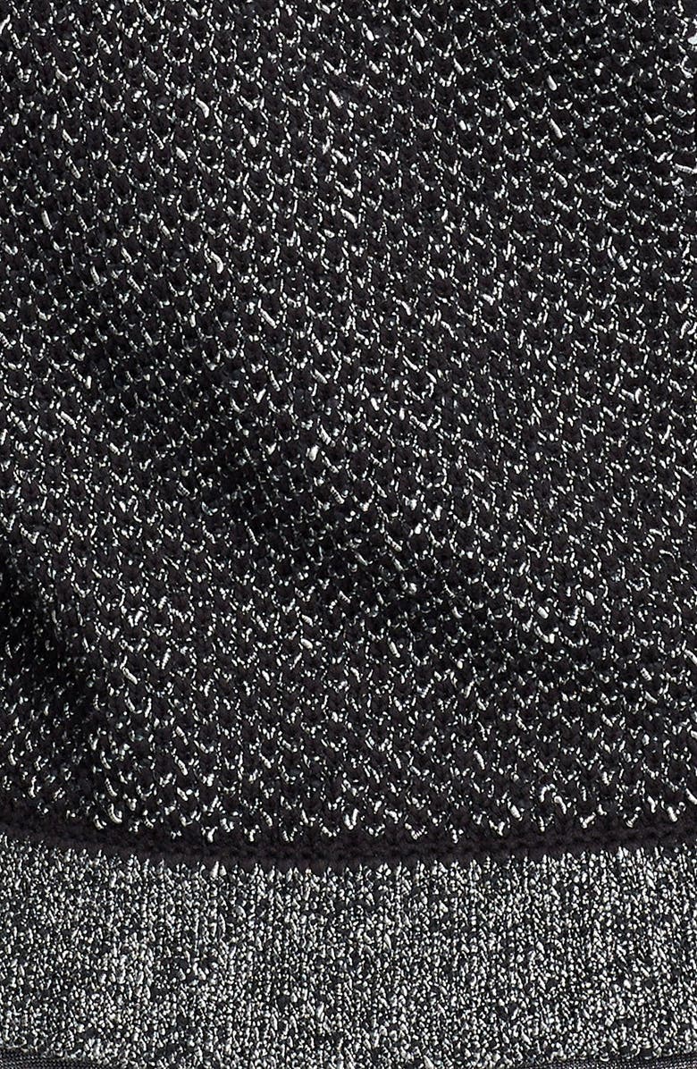 rag & bone 'Melinda' Metallic Knit Biker Jacket, Alternate, color,