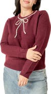 English Factory Rhinestone Bow Sweater