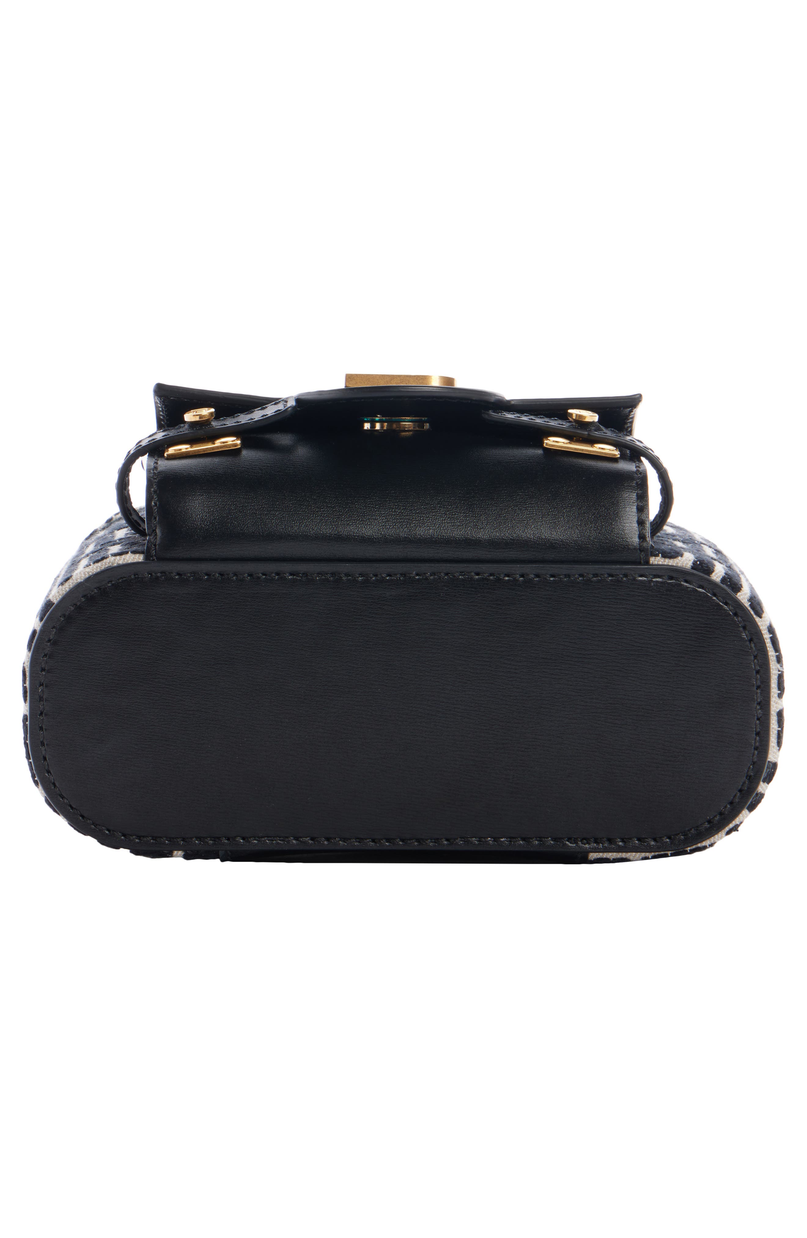 Balmain B-Buzz Monogram Canvas & Leather Vanity Crossbody Bag, Alternate, color, 