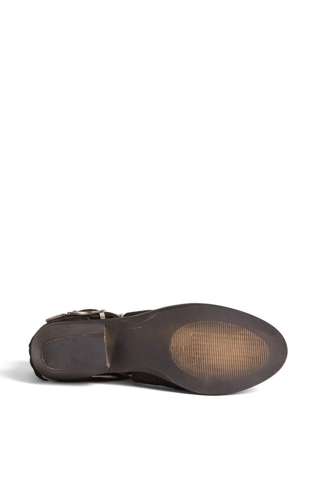 'Cinch' Bootie, Alternate, color, BLACK SUEDE