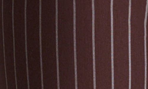 N By Naked Wardrobe Pinstripe Wide Leg Pants In Brown