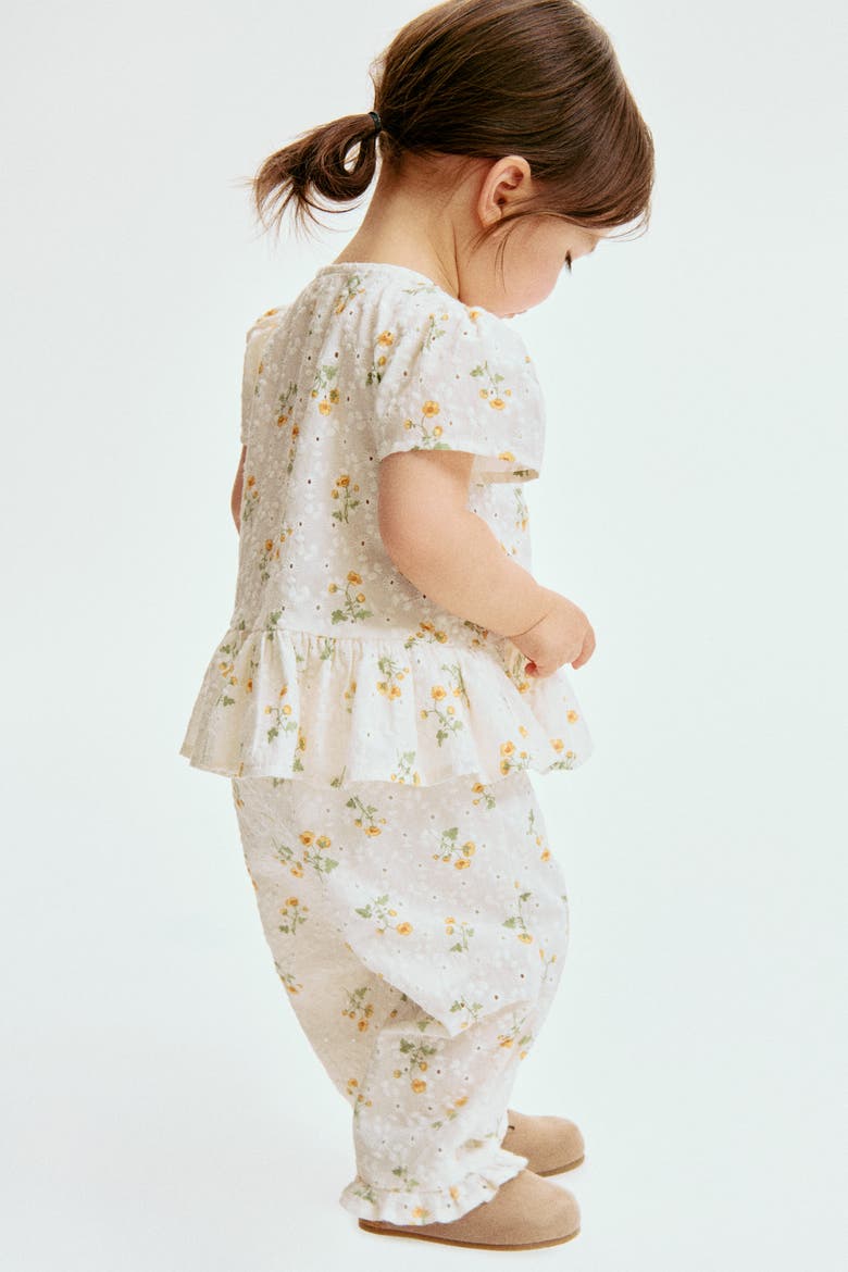2-piece Broderie Anglaise Set, Alternate, color, White/floral