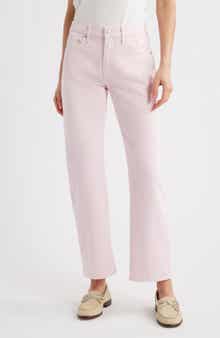 Pistola Lexi Mid Rise Bowed Straight Leg Jeans