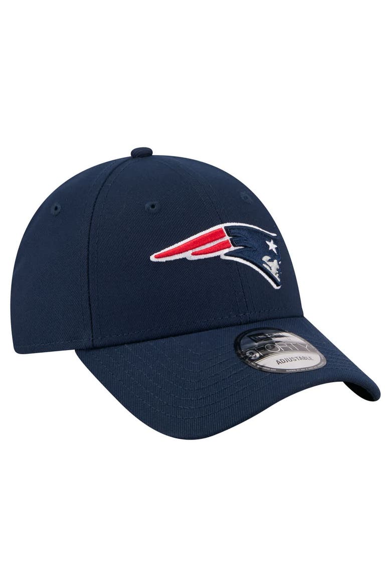 Men's New Era  Navy New England Patriots Core Team 9FORTY Adjustable Hat, Alternate, color, Navy