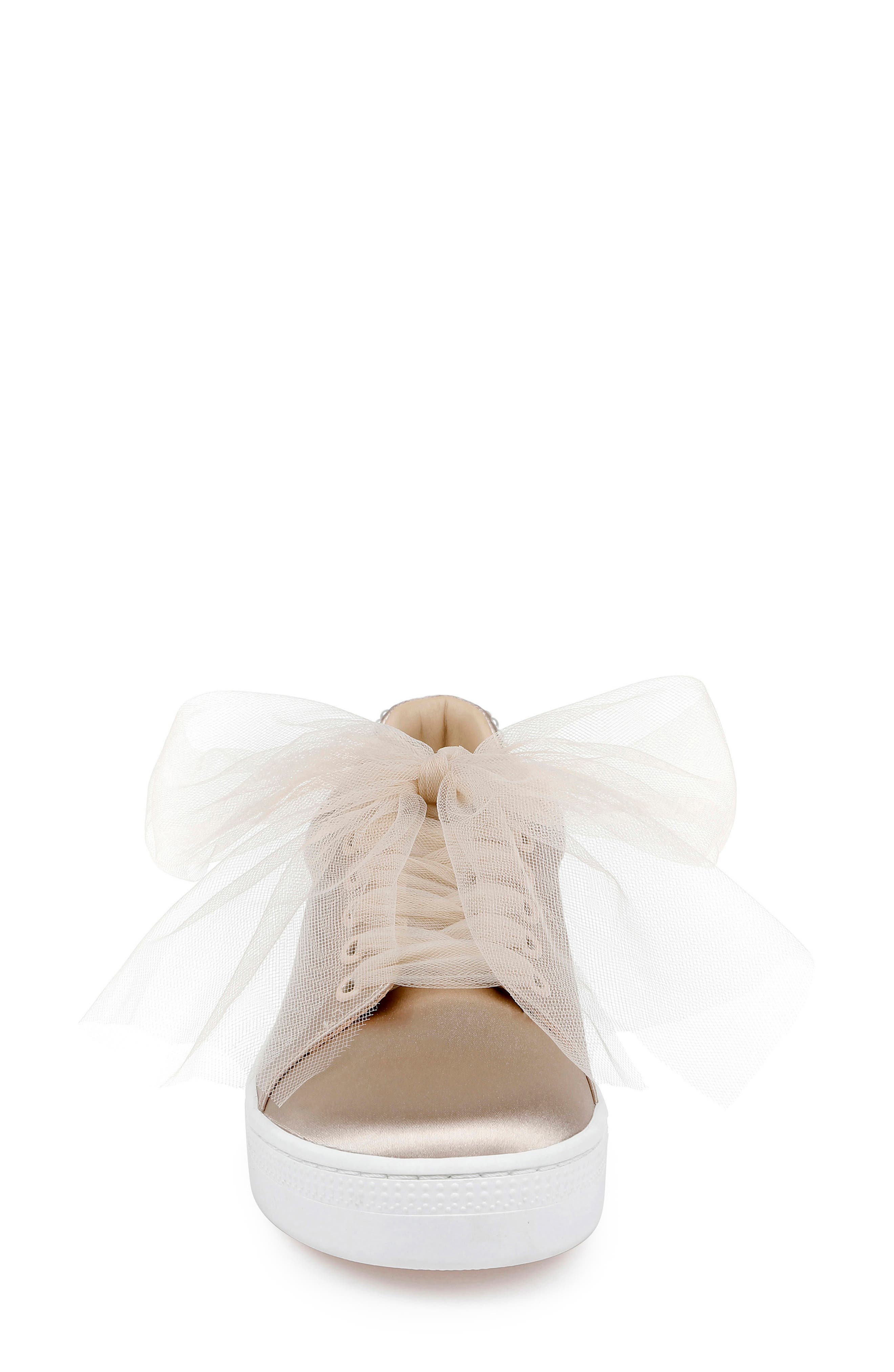 Badgley Mischka Collection Gem Platform Sneaker, Alternate, color, Soft Beige