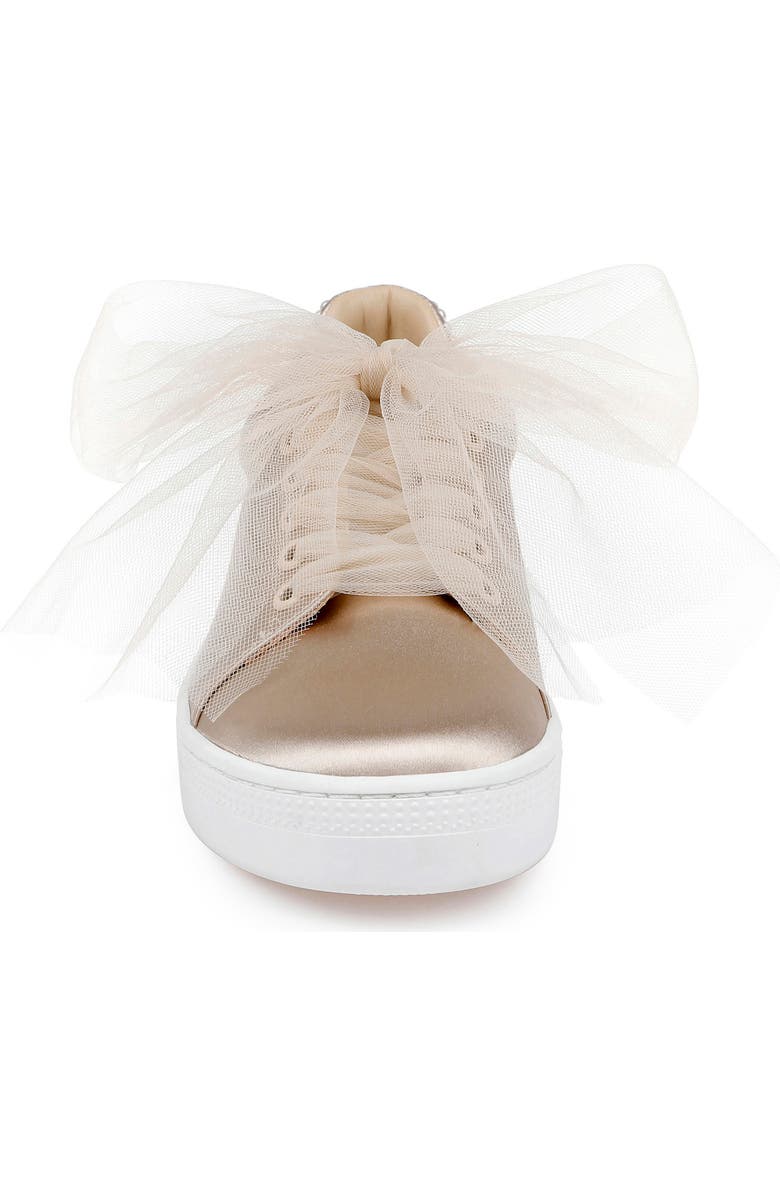 Badgley Mischka Collection Gem Platform Sneaker, Alternate, color, Soft Beige