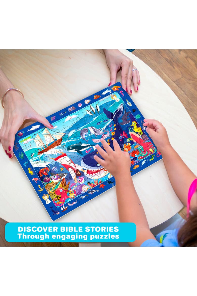 Kids Jigsaw Puzzle Sets - 60 & 100 Piece Educational Puzzles, Alternate, color, Bible Stories Set