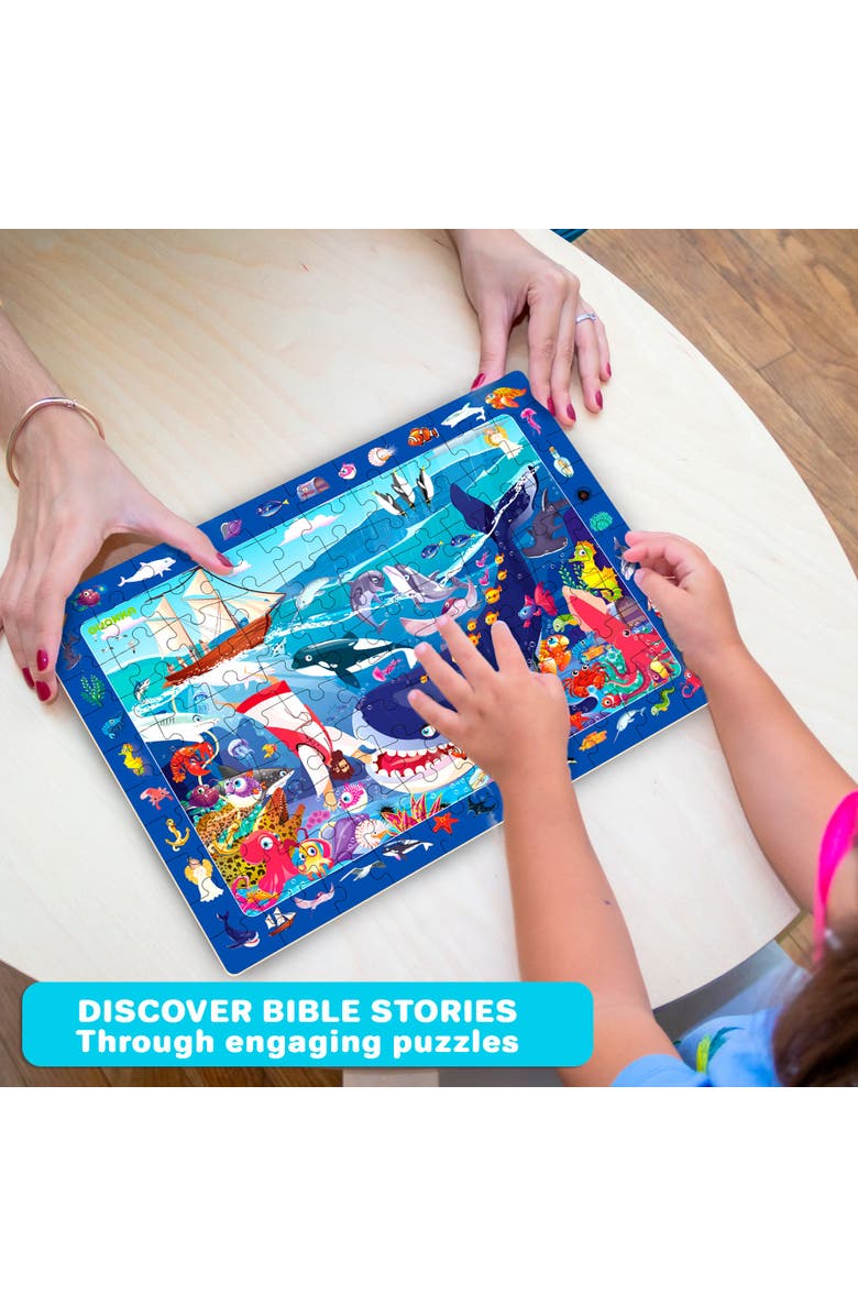 Quokka 4 x 60 Pieces Puzzles for Kids - Educational Search & Find Toy, Alternate, color, Bible Stories Set
