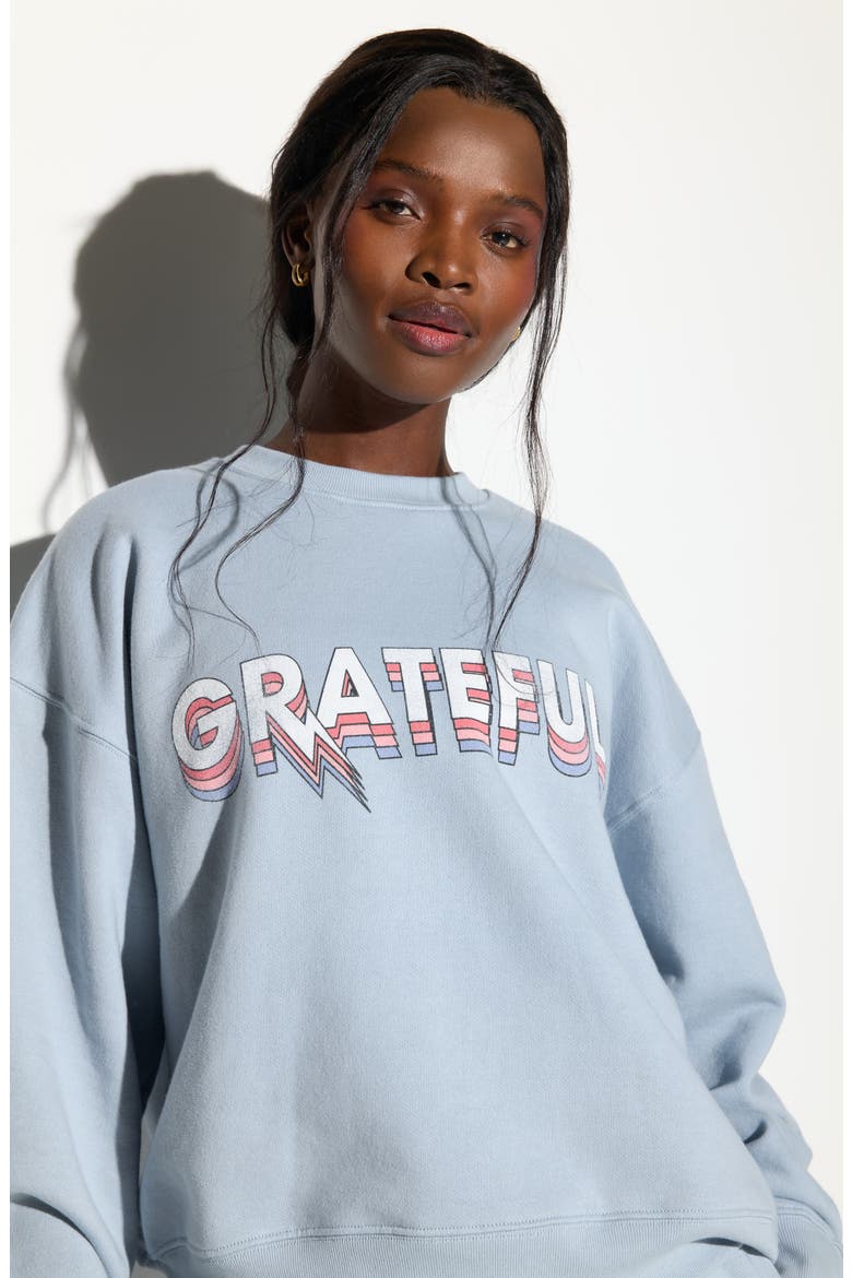 Grateful Ascent La Brea Cotton Sweatshirt, Alternate, color, ICE BLUE
