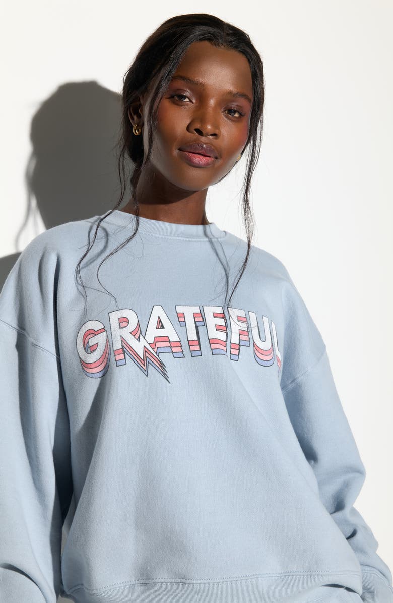 Spiritual Gangster Grateful Ascent La Brea Cotton Sweatshirt, Alternate, color, Ice Blue