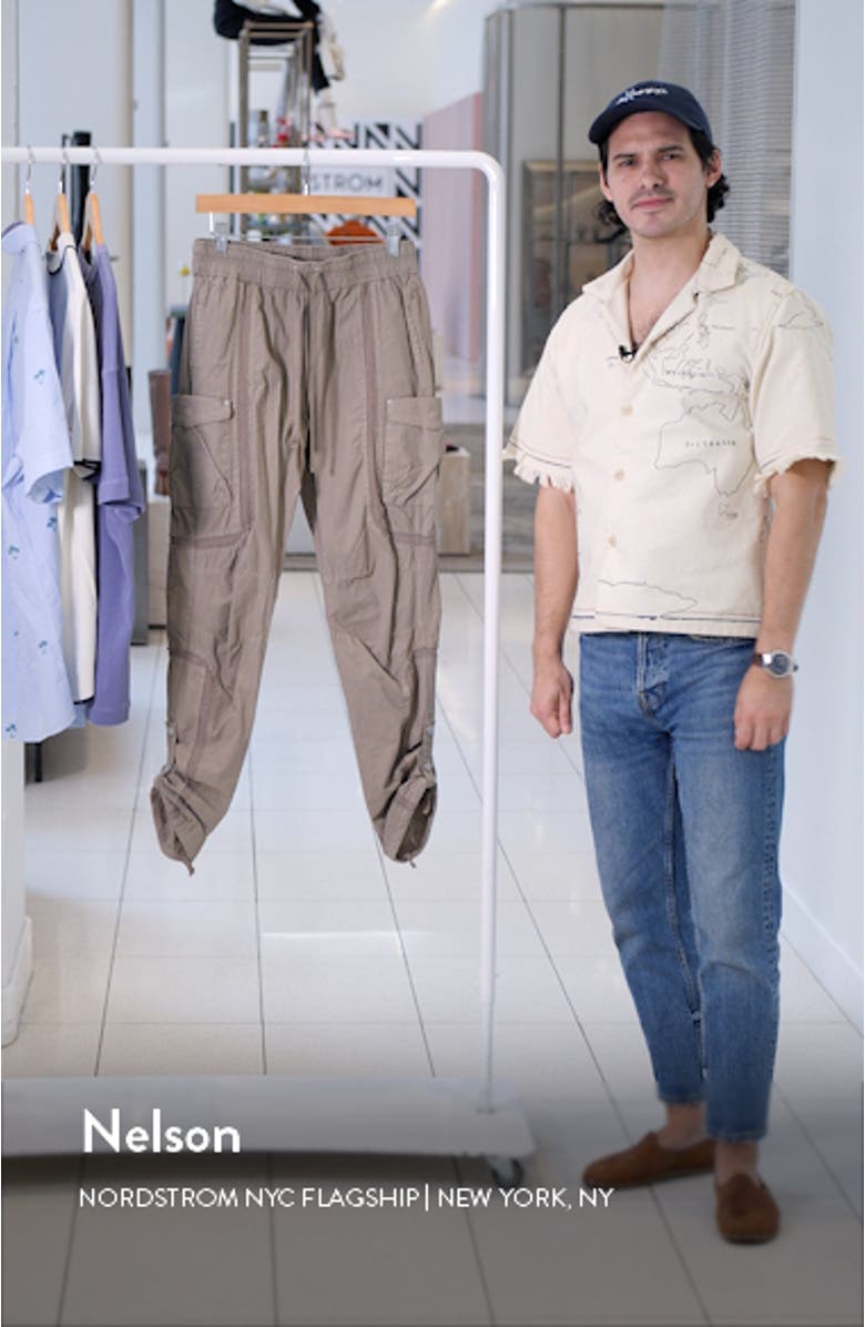 Frame Raw Edge Cotton Cargo Pants, sales video thumbnail