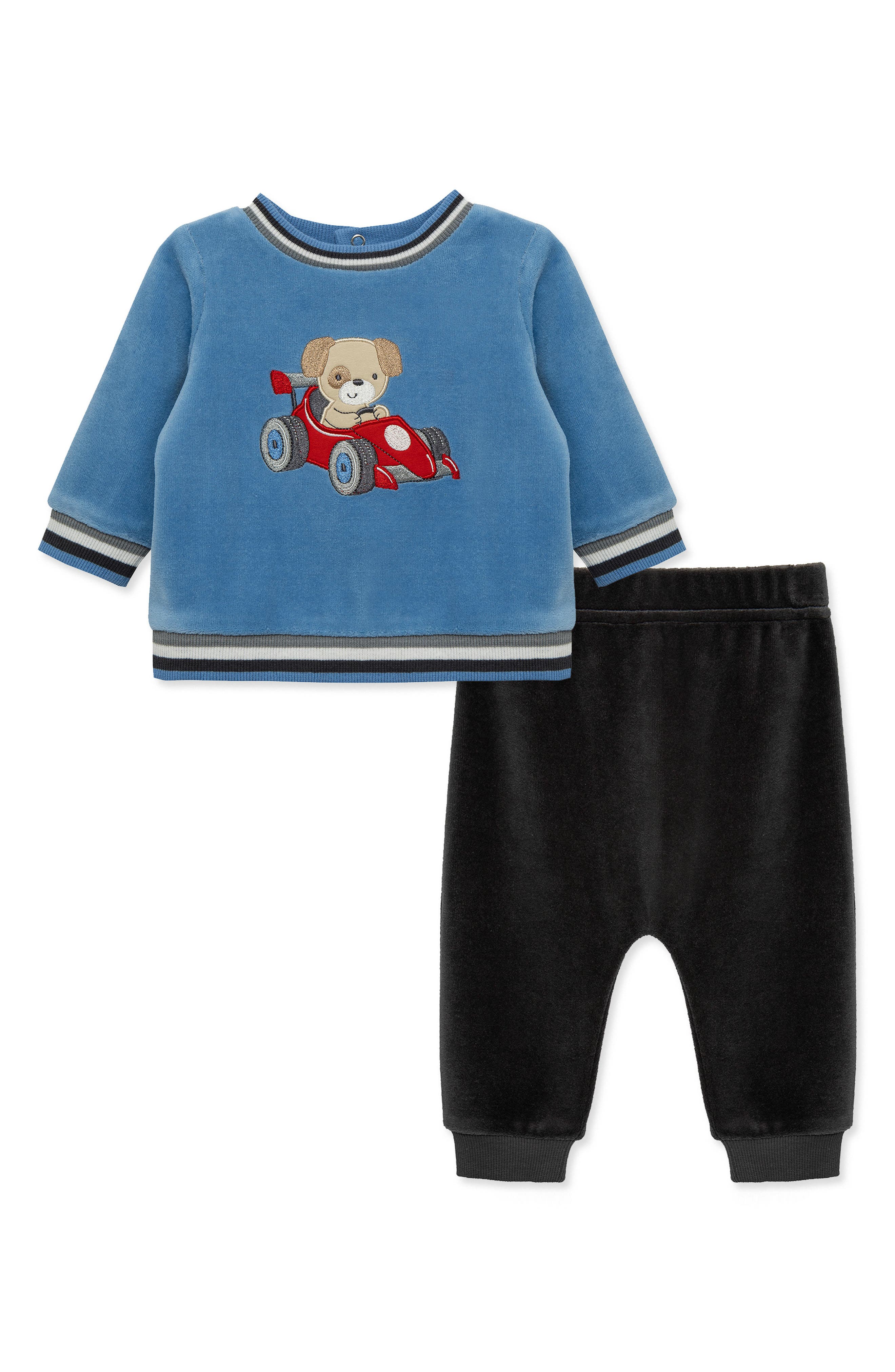 Kids' Racing Puppy Velour Top and Pants Set