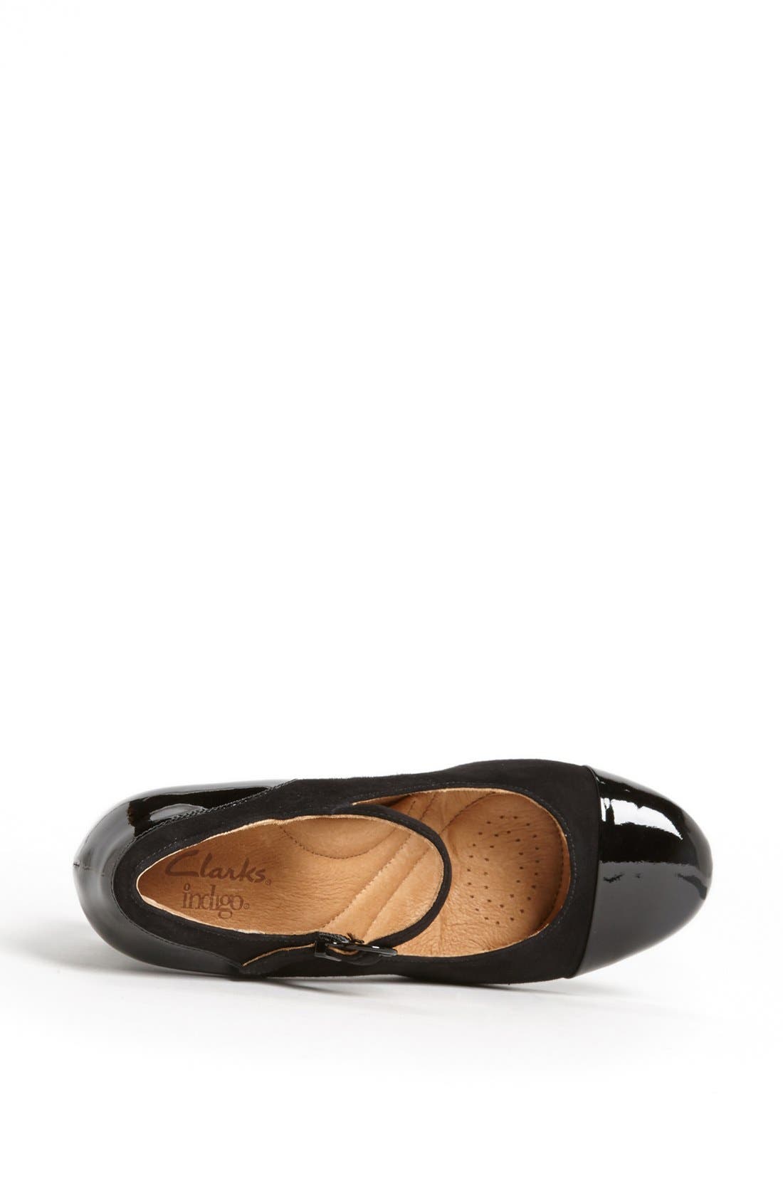 'Loyal Peony' Mary Jane Pump, Alternate, color, BLACK SUEDE/ PATENT